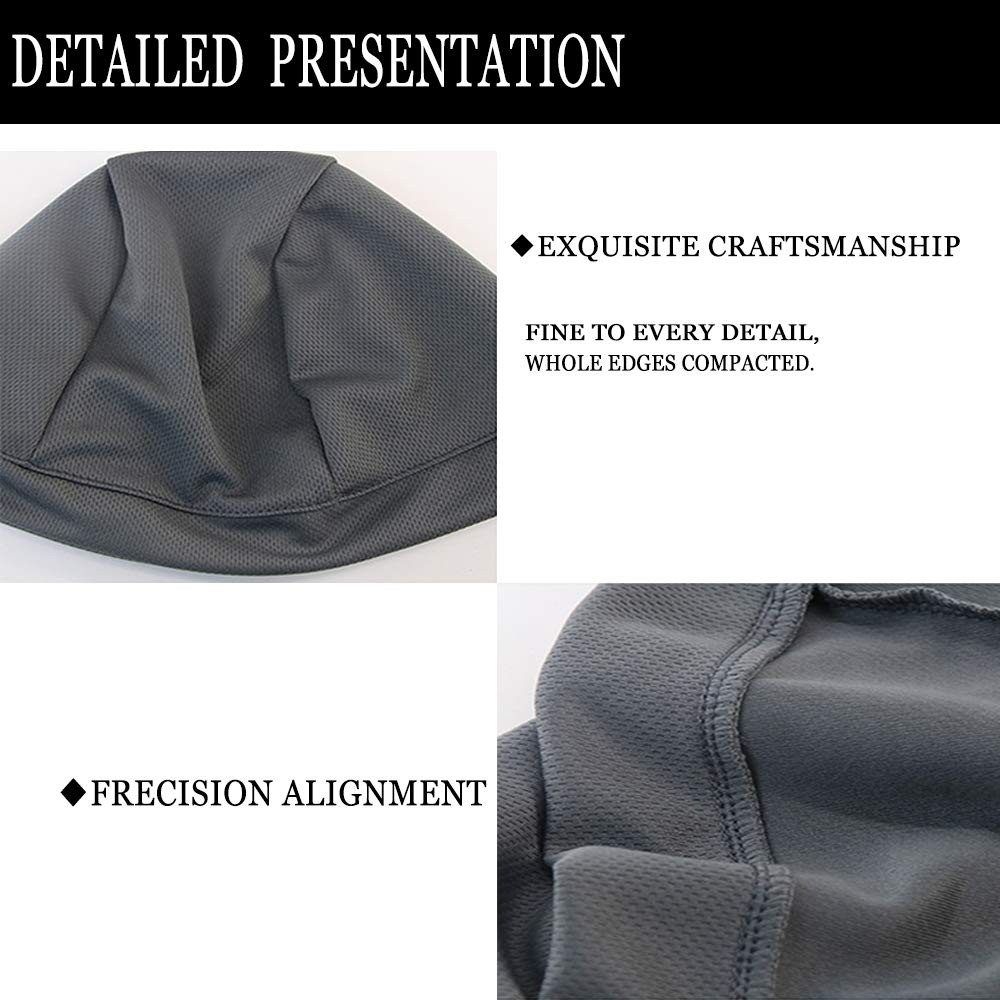 3 Pack Cooling Skull Cap Helmet Liner Sweat Medium, Black,royal Blue,grey