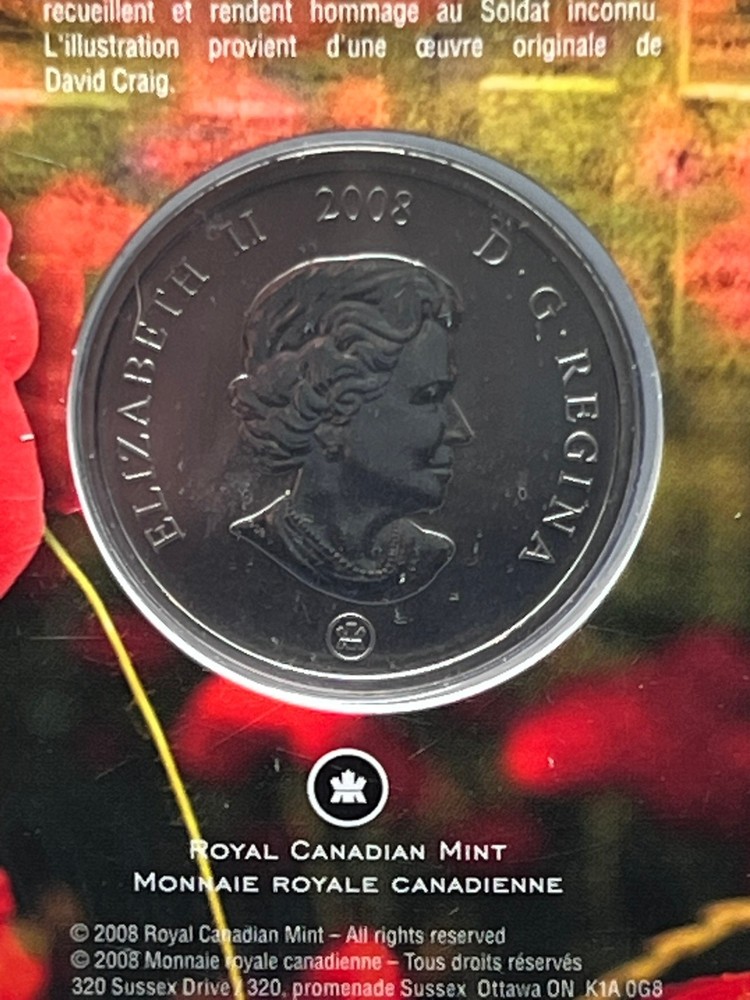 2008 Canada LEST FORGET Poppy Quarter Mint Set. Original Mint Set
