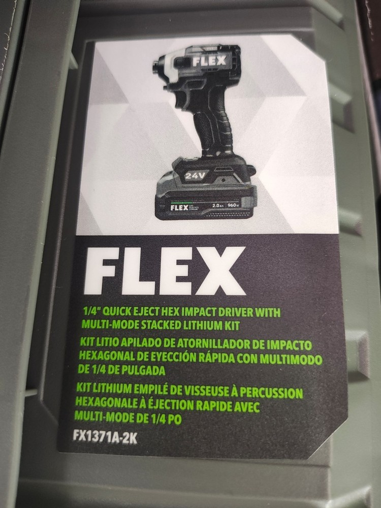 FLEX FX1331 1/4" QUICK EJECT HEX IMPACT DRIVER LI-ION KIT TESTED