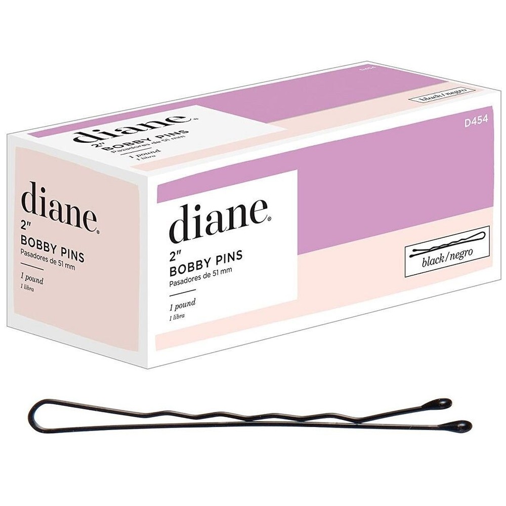 Diane #D454, Bobby Pins, 2" Black,  1 lb.