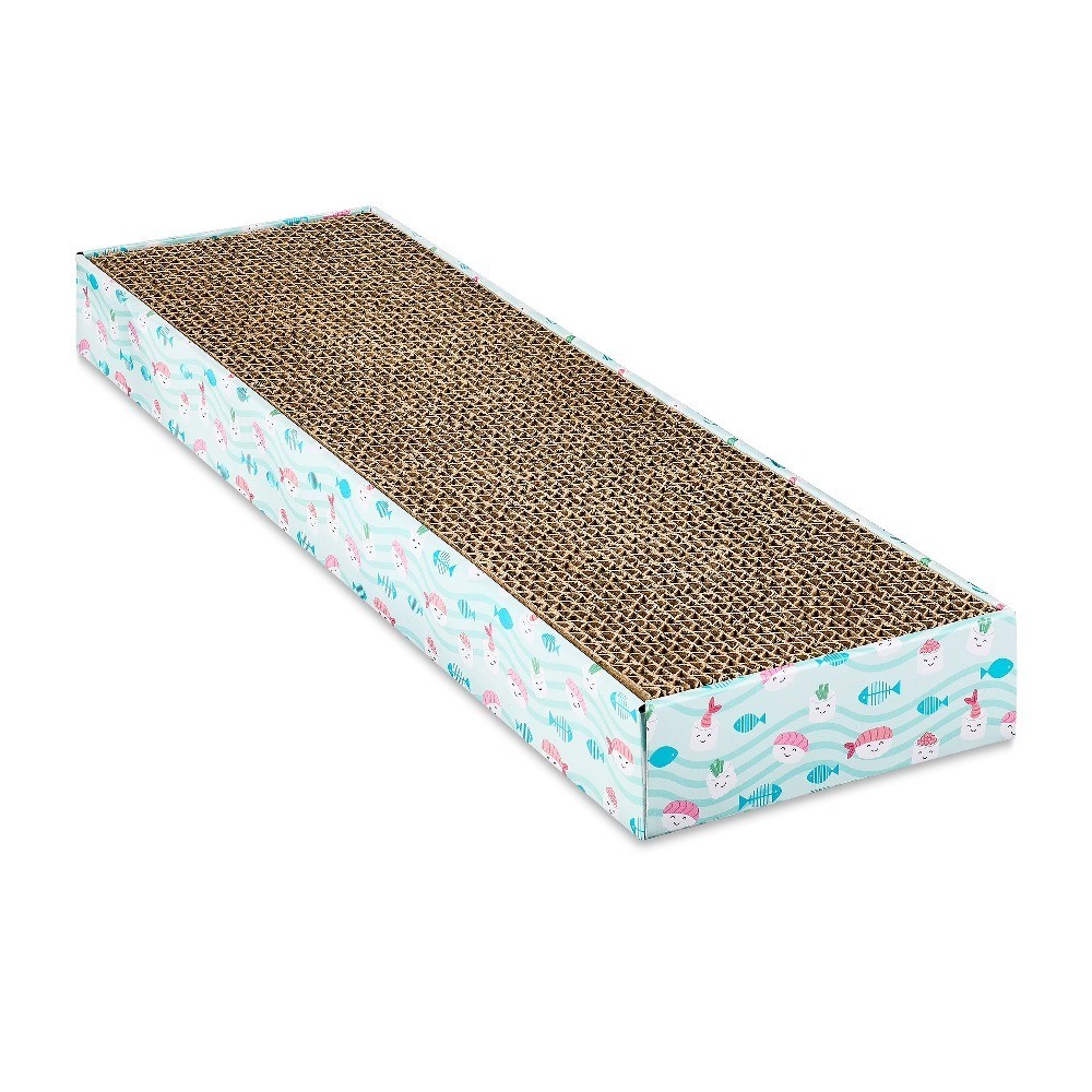 Durable Corrugated Cardboard Cat Scratching Pad, Multicolored, One Size