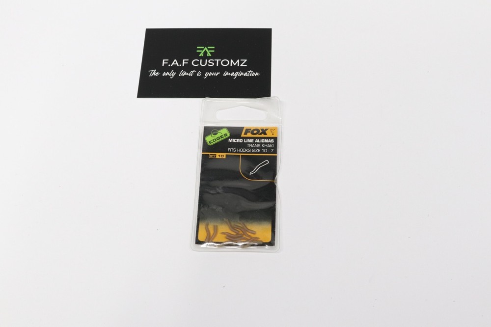 Fox Micro Line Alignas Trans Khaki Fits Hooks Size 10-7 - Free Postage