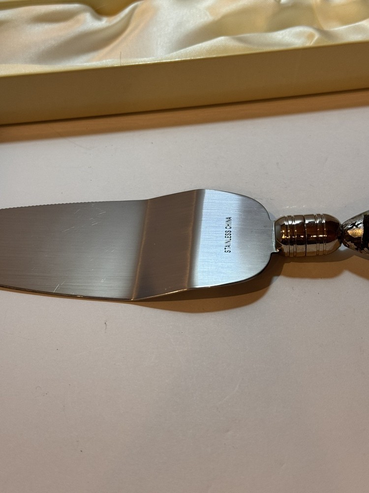 D'Lusso Cake Server with glass handle, in Gift Box