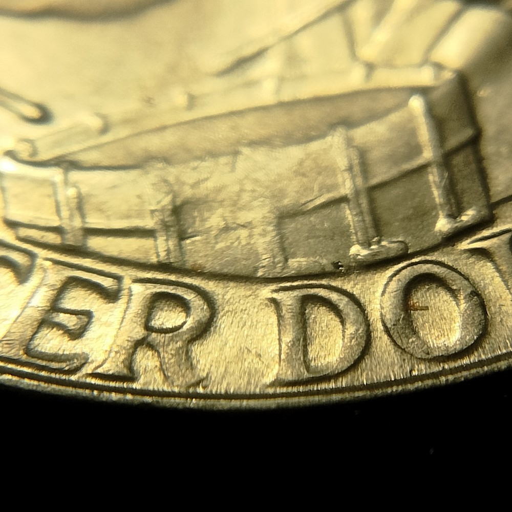 1776-1976 D Bicentennial Quarter Struck Thru Grease Die Break Errors