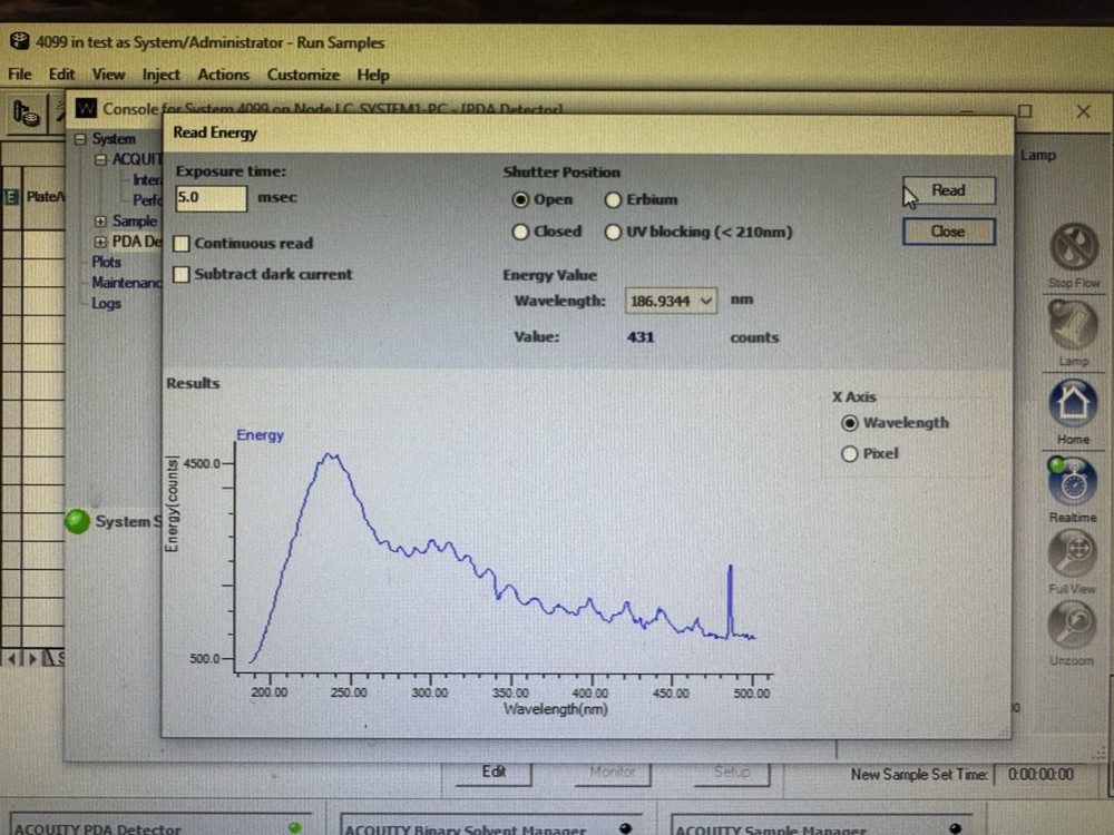 Waters Acquity UPLC System, Binary SM, Sampler, Empower 3, PDA