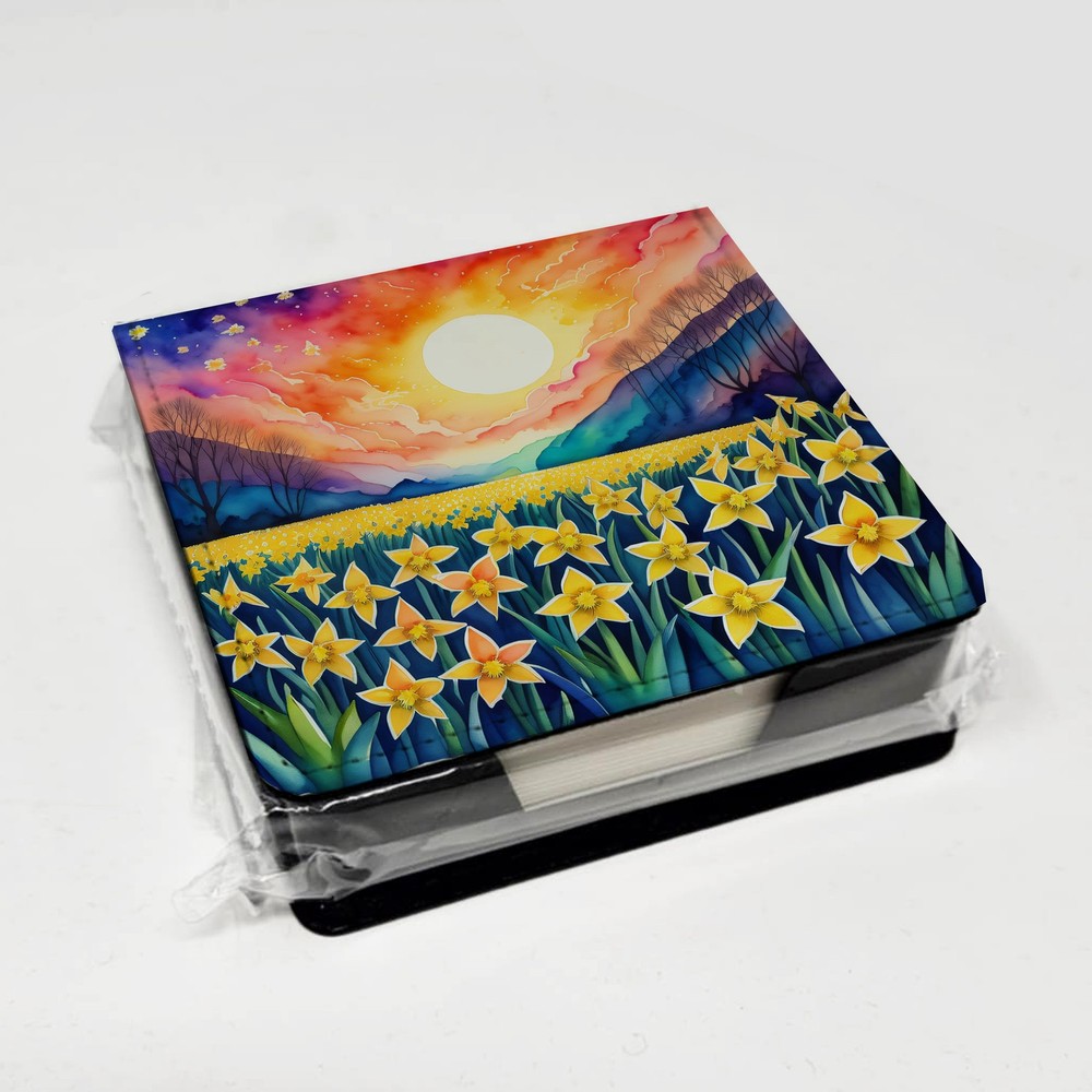 Colorful Daffodils PU Leather Note Paper Holder DAC1947NT4