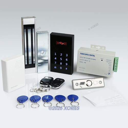 Touch-Keypad RFID Door Access Control Kit +180kg Magnetic Lock+ 2Remote Controls