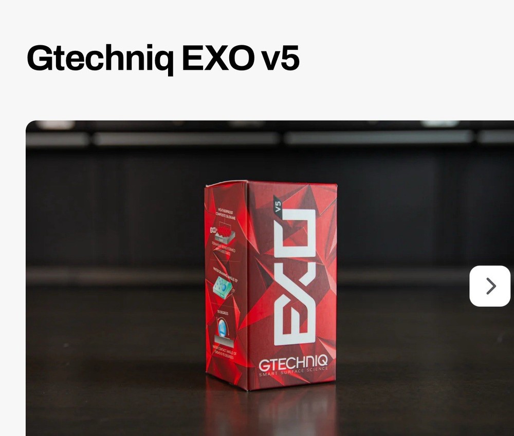 ( 2 BOTTLES) Gtechniq EXO V5 50ml | Ultra Durable Hydrophobic Ceramic Coating