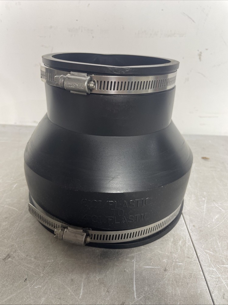 6”ci/plastic to 4” ci/plastic rubber coupling