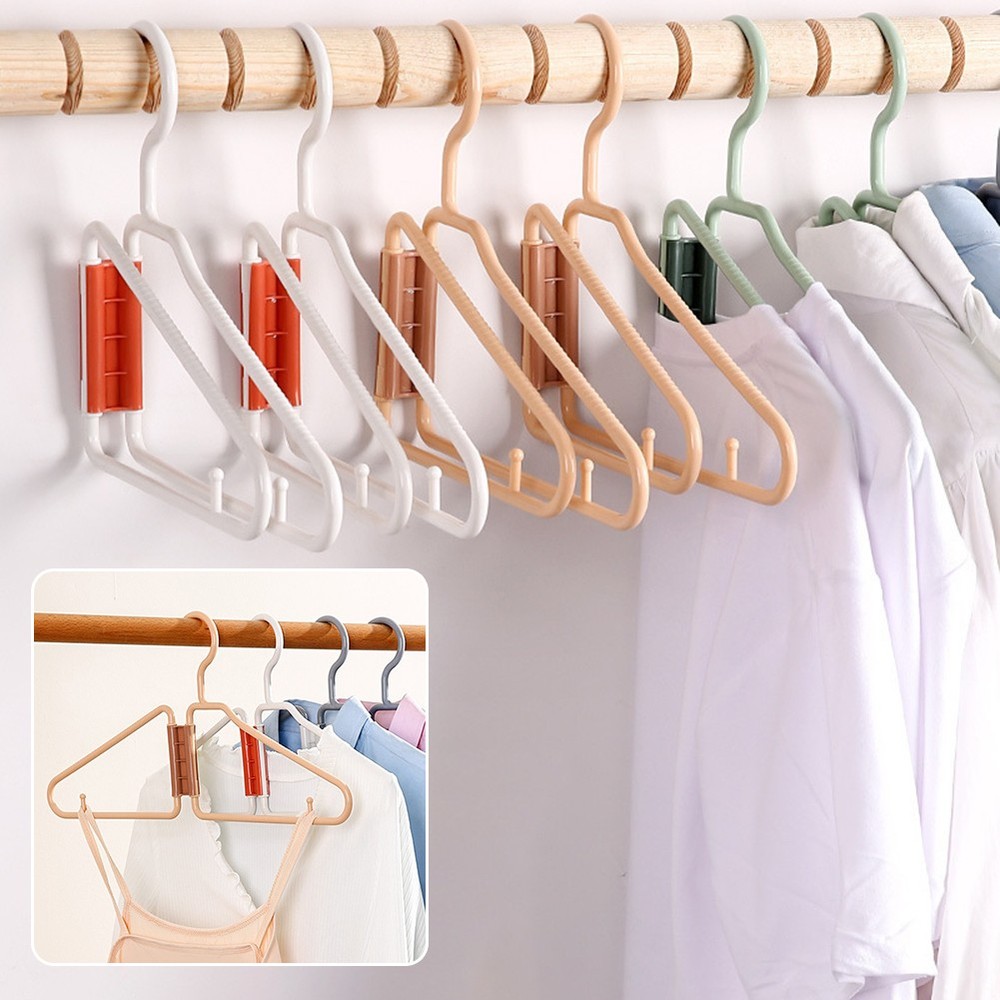 12x Foldable Coat Hanger, Folding Hangers Space Saving, Compact Folding Hangers