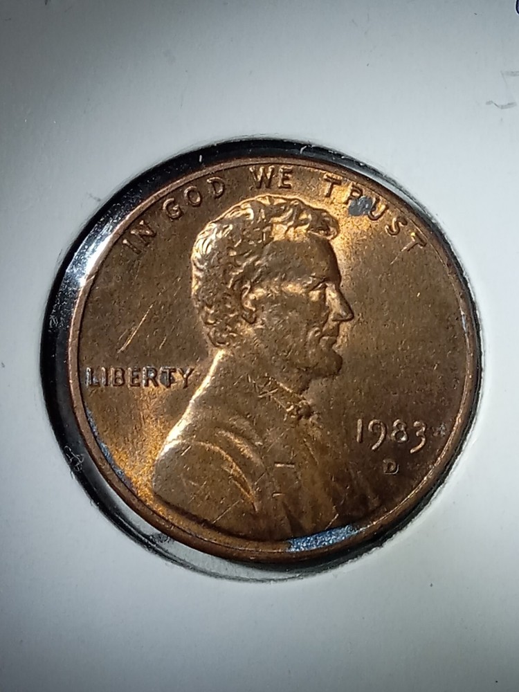 1983 Denver Lincoln Cent With Silver Fragment Error!!!