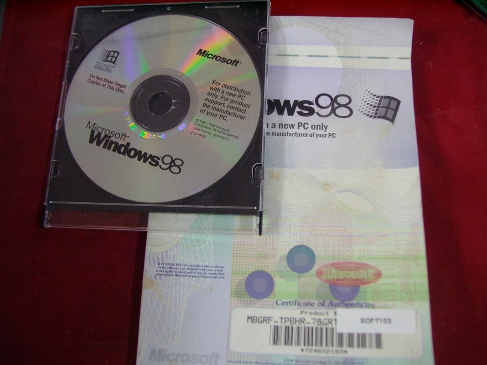 MICROSOFT WINDOWS 98  FULL ENGLISH VERSION OPERATING SYSTEM MS WIN =NEW=