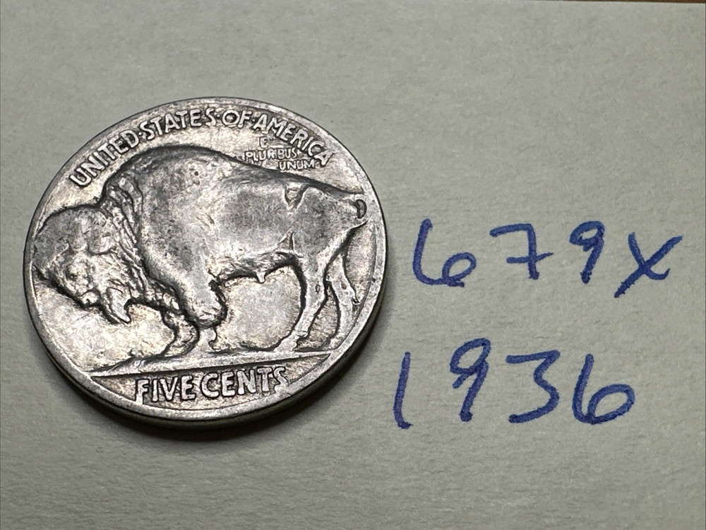 1936 Buffalo Nickel Full Date 5C 679X