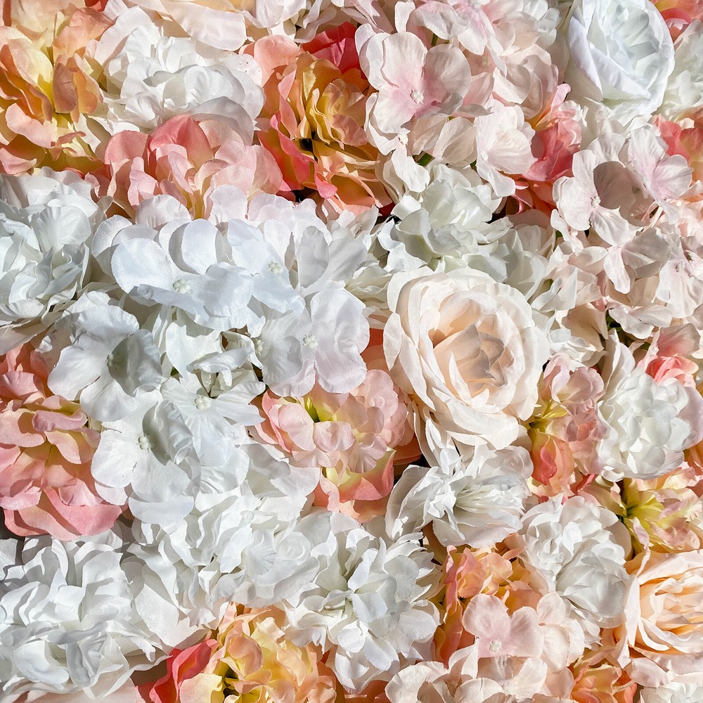 5PCS Artificial Silk Flower Wall Panel Floral Backdrop Party Wedding Decoration