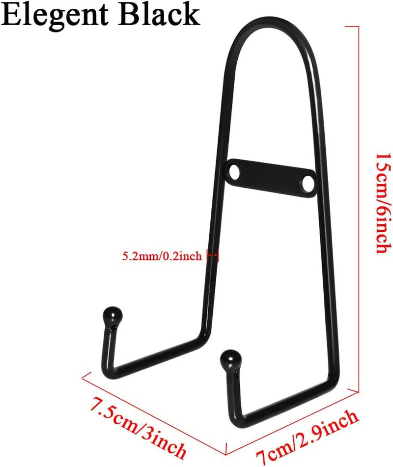 Mocoum 4 Pack Wall Mount Plate Display Stands, Medium Wall Easel Holder Plate Ha