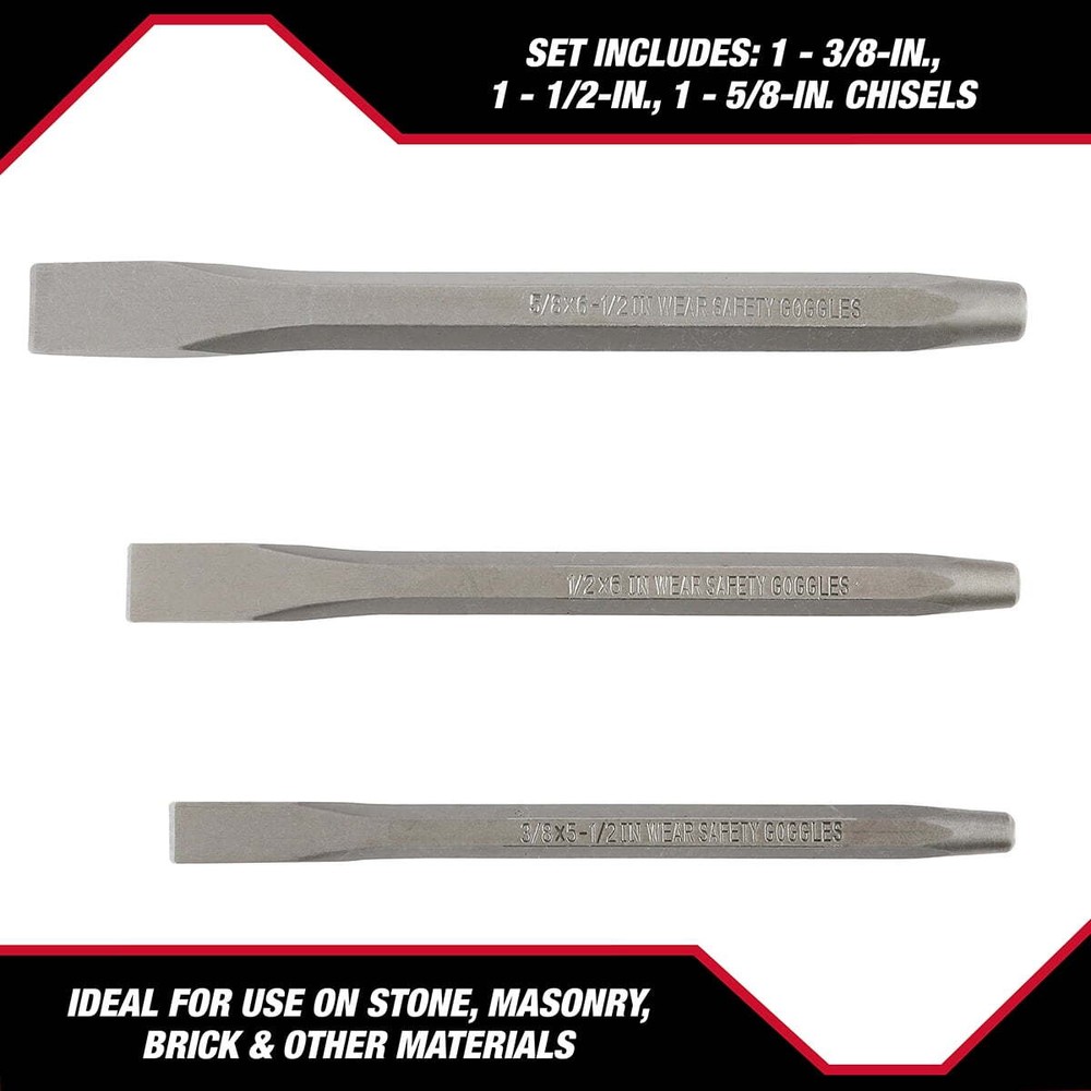 3-Piece Heavy Duty Cold Chisel Set, 4031