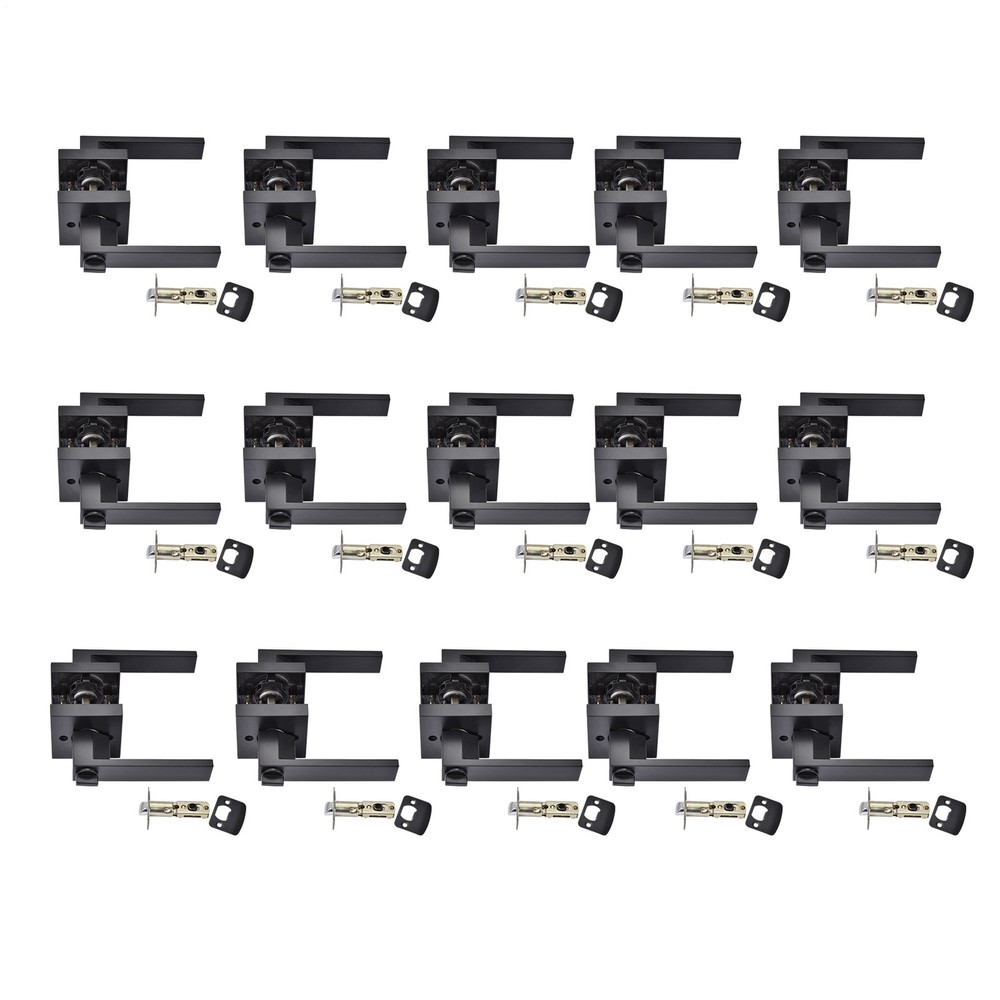 12-15x Door Handle Lock Lever Knobs Privacy Passage Entry Locks W/key For Home