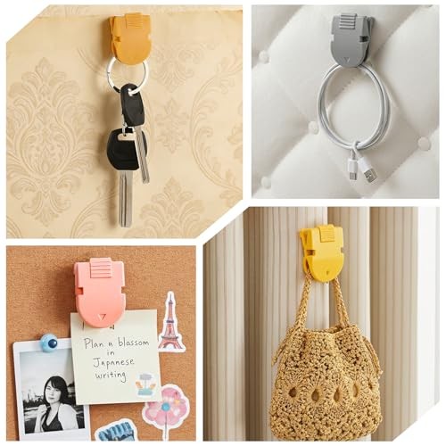 20 Pcs Cubicle Clips, Multicolor Cubicle Hooks Plastic Fabric Panel Wall Clip