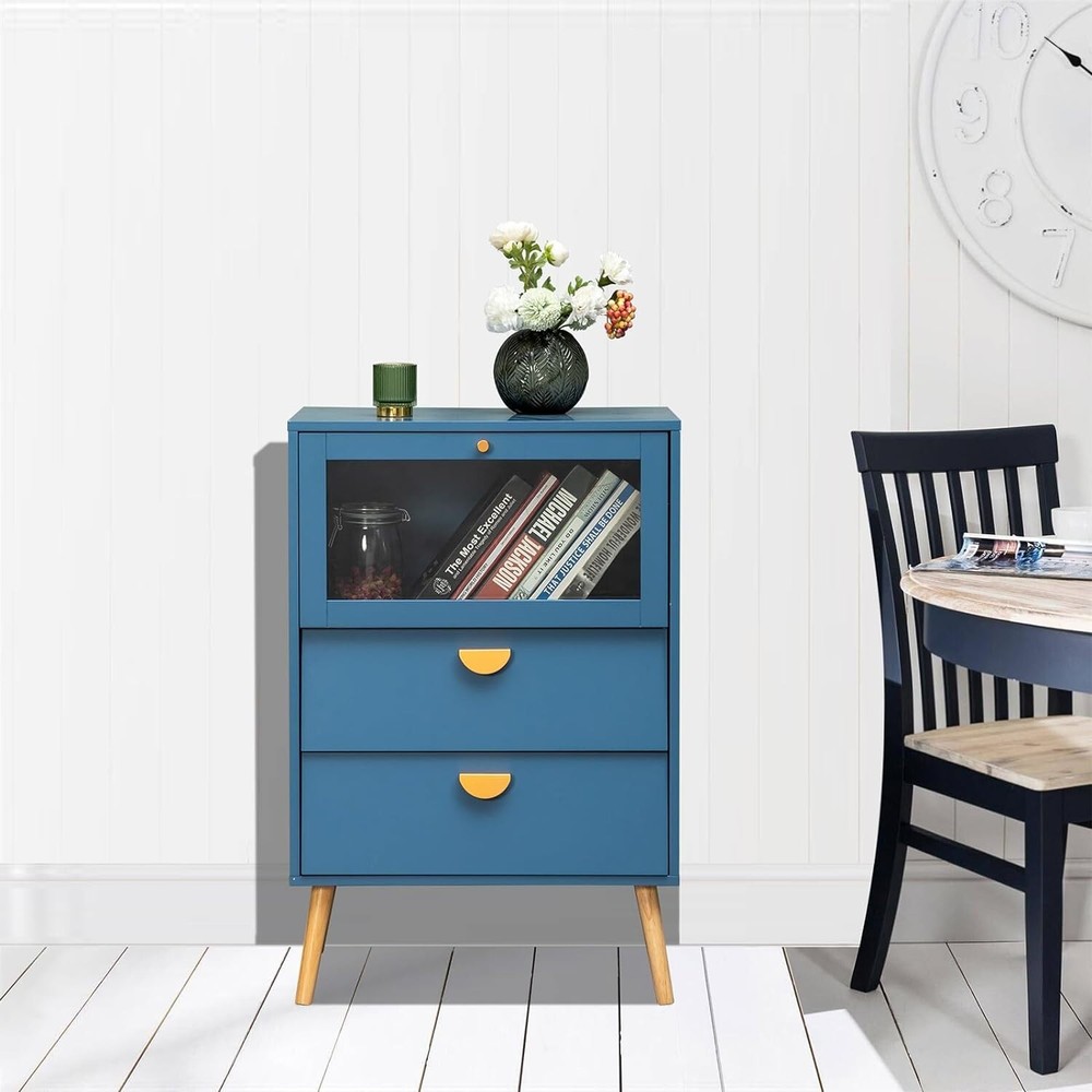 Accent Storage Cabinet Decorative Cabinet Buffet & Sideboard with 2 Drawer