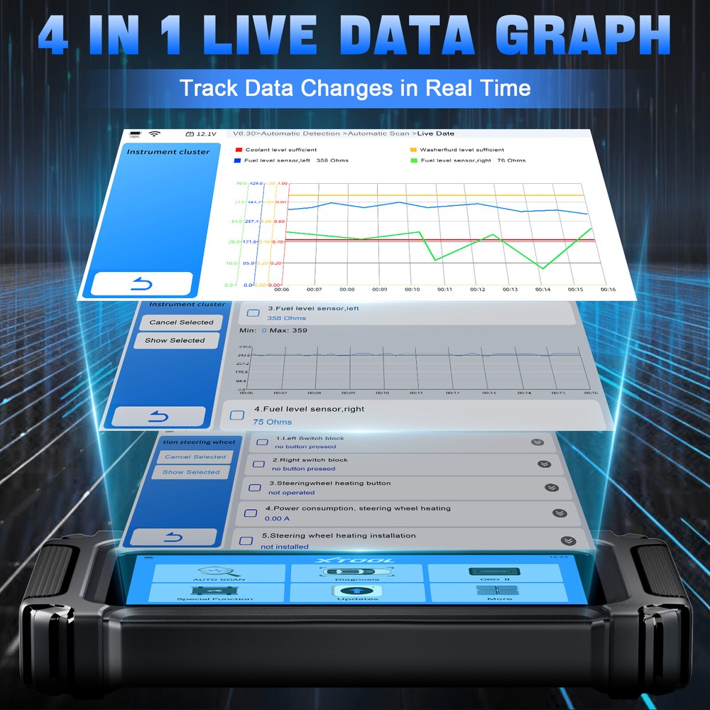 2025 XTOOL D5 Code Reader For Engine ABS SRS Transmission F.CA CANFD Free Update