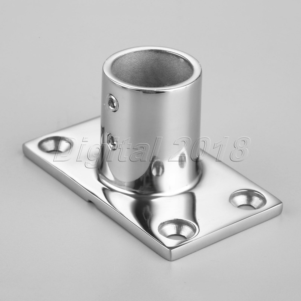 Boat Hand Rail Fitting 90 Degree 1" Rectangular Base-Marine Stainless Steel
