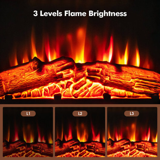 18 Inch Electric Fireplace Inserted with Adjustable LED Flame