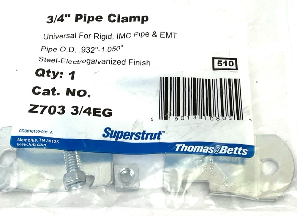 22pcs Thomas Betts Superstrut 3/4” Pipe Clamps