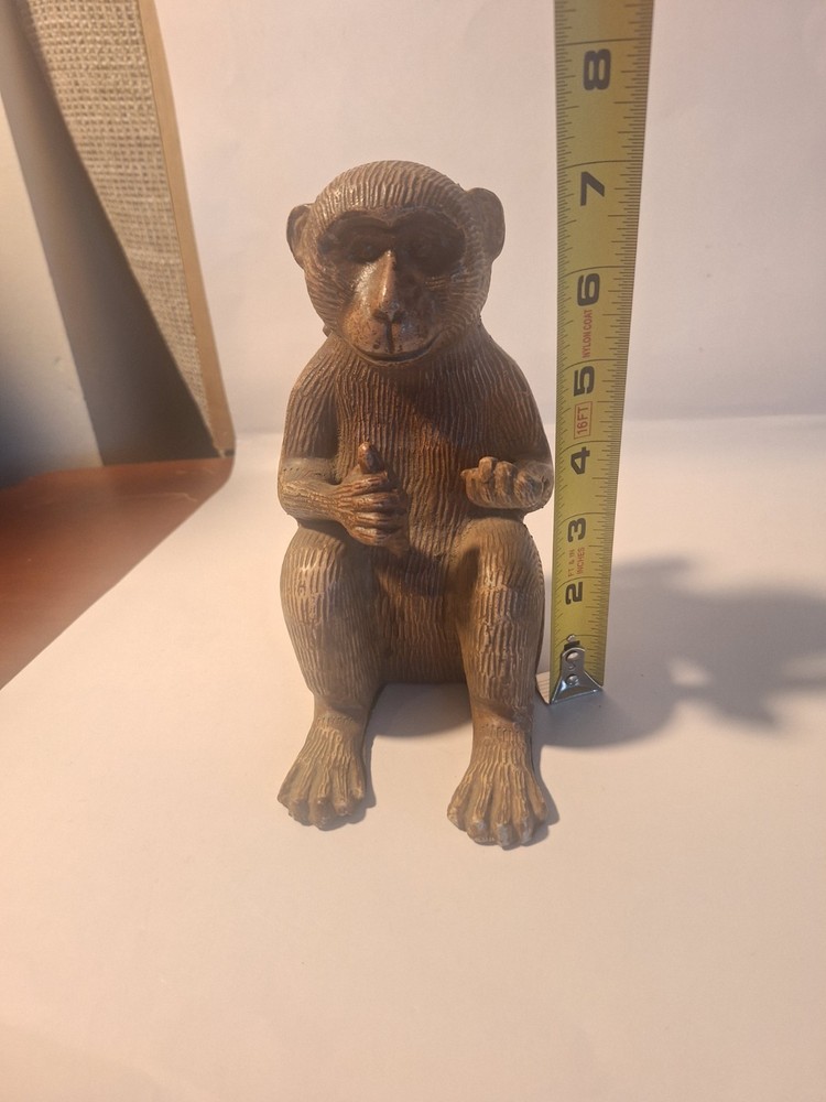 Cast Metal Monkey 7.5" Figurine Single Bookend