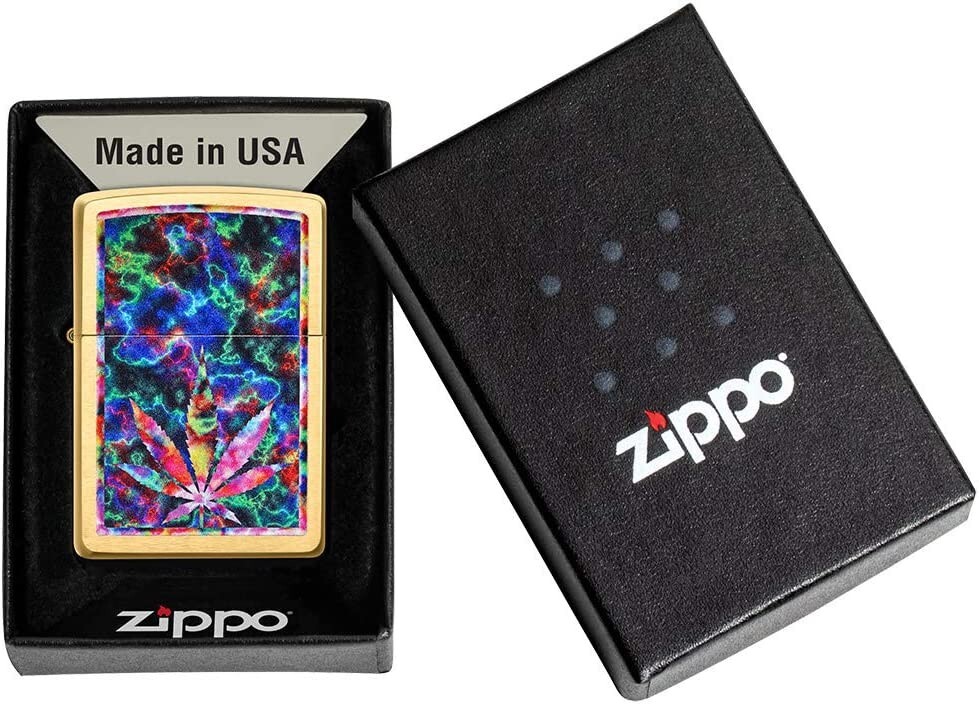 Zippo Psychedelic Brushed Brass 49398