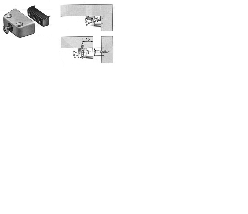 HETTICH 'TRAPEZ ' NON-MORTISE CONNECTING FITTING, BROWN