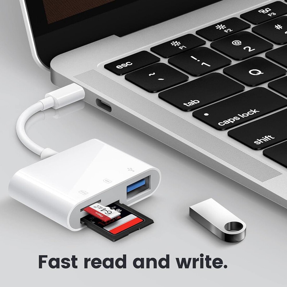 USB C TF/SD Card Reader For iPhone15/iPad/Mac/Samsung,Type C Memory Card Adapter
