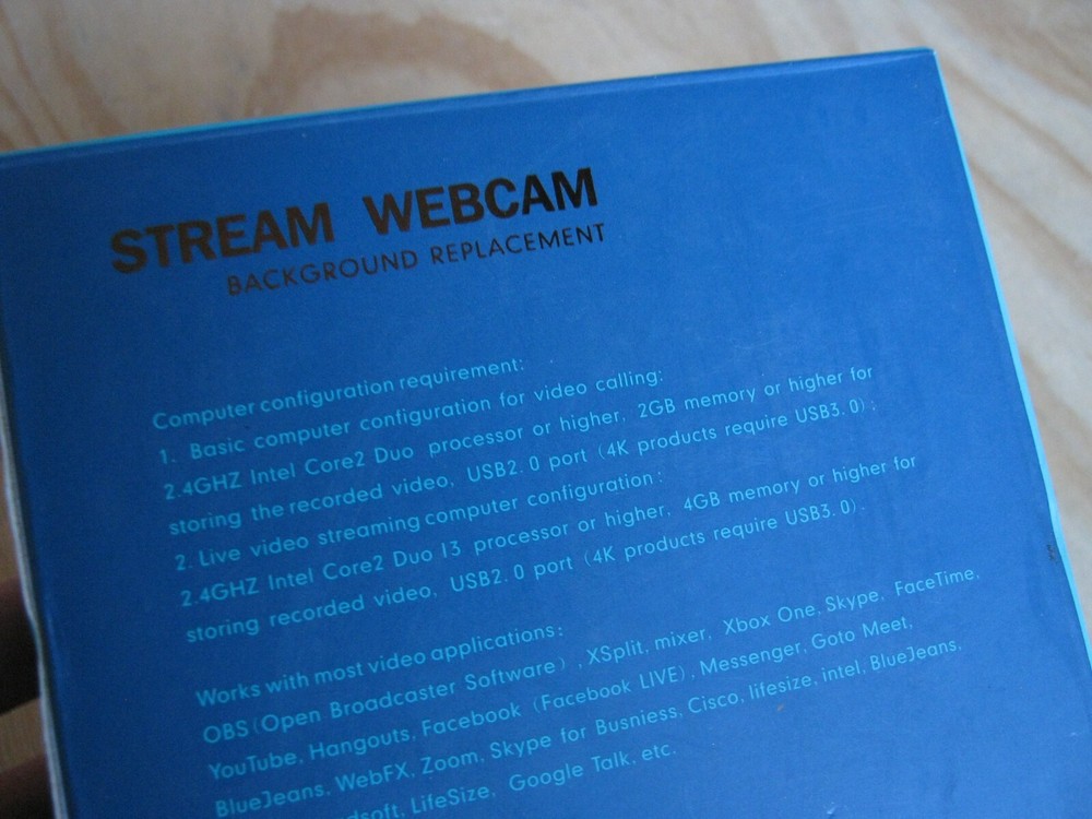 VITADE HD960 Stream Webcam Background Replacement Auto Focus H.264 Encoding