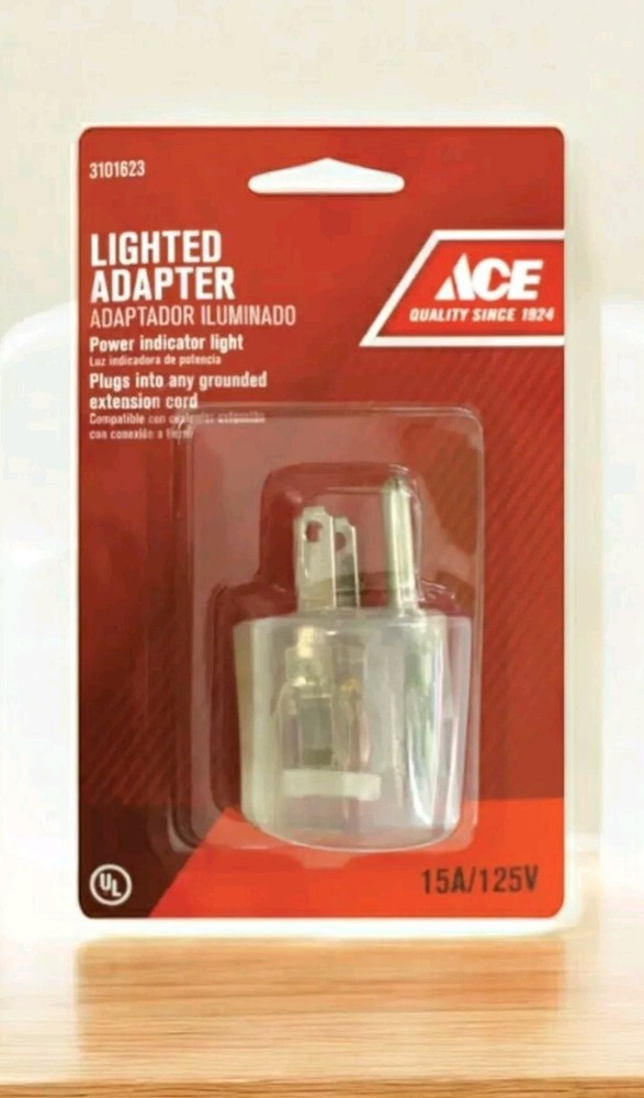 Grounded outlet Adapter with Indicator Light Great for Freezer and Refrigerator