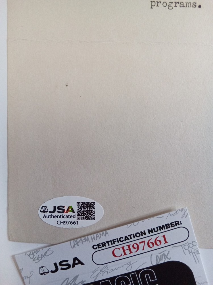 Eugene Ormandy Signed Letterhead Philadelphia Orchestra Conductor JSA