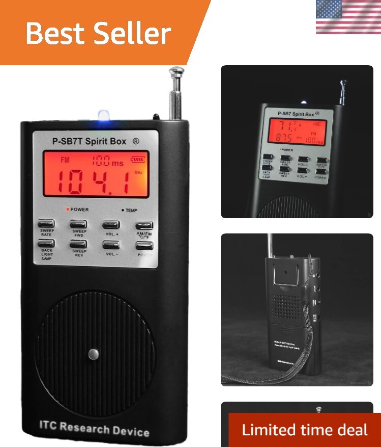 Advanced Ghost Hunting Spirit Box - AM/FM, Built-in Flashlight & LCD Display