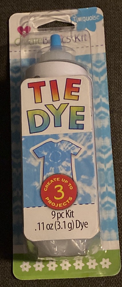 Create basics 1-Color Tie-Dye🦋TURQUOISE🦋 9-Pc Kit, Make Up To 3 Projects