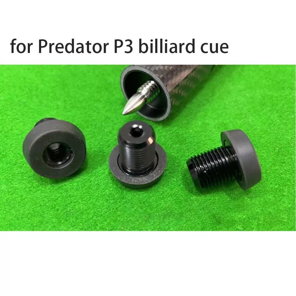 2PCS Pool Cue Back Plug Screw Bottom Bumper Protector for Universal/HOW/PERI US