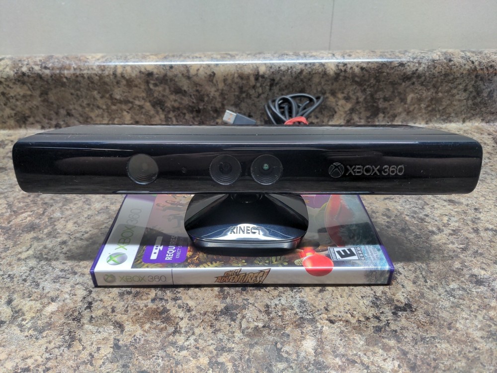 Microsoft Kinect Sensor For Xbox 360 Plus Kinect Adventures #ML