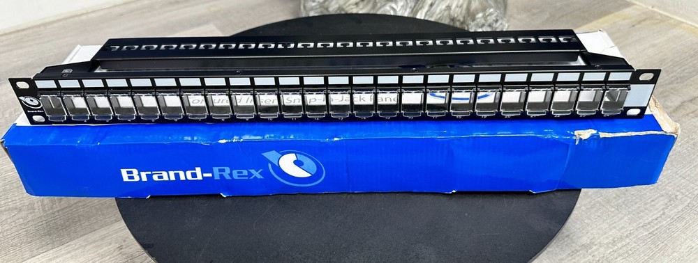 Brand-Rex 16-Port 1U Coloured Insert Snap in Jack Rack Panel