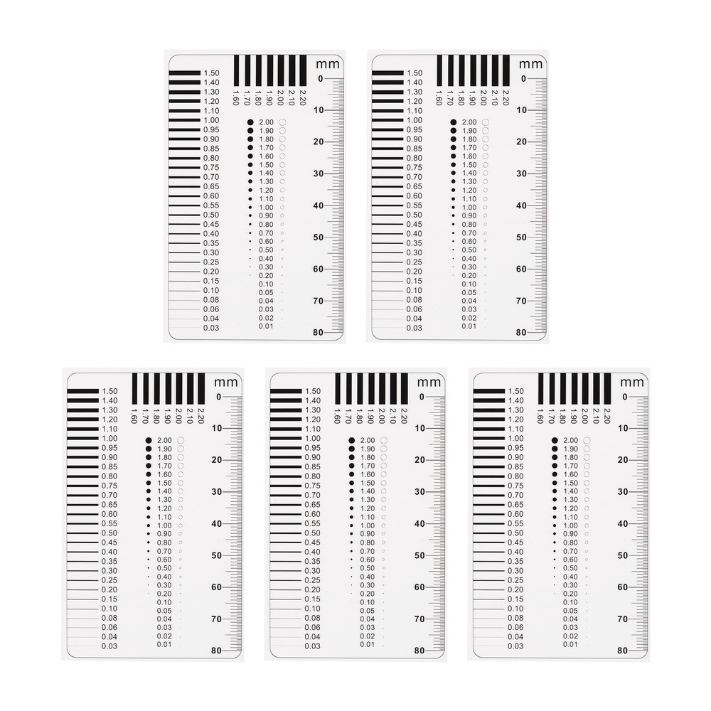 5pcs Transparency SEC Size Estimation Chart 80mm Diameter Line