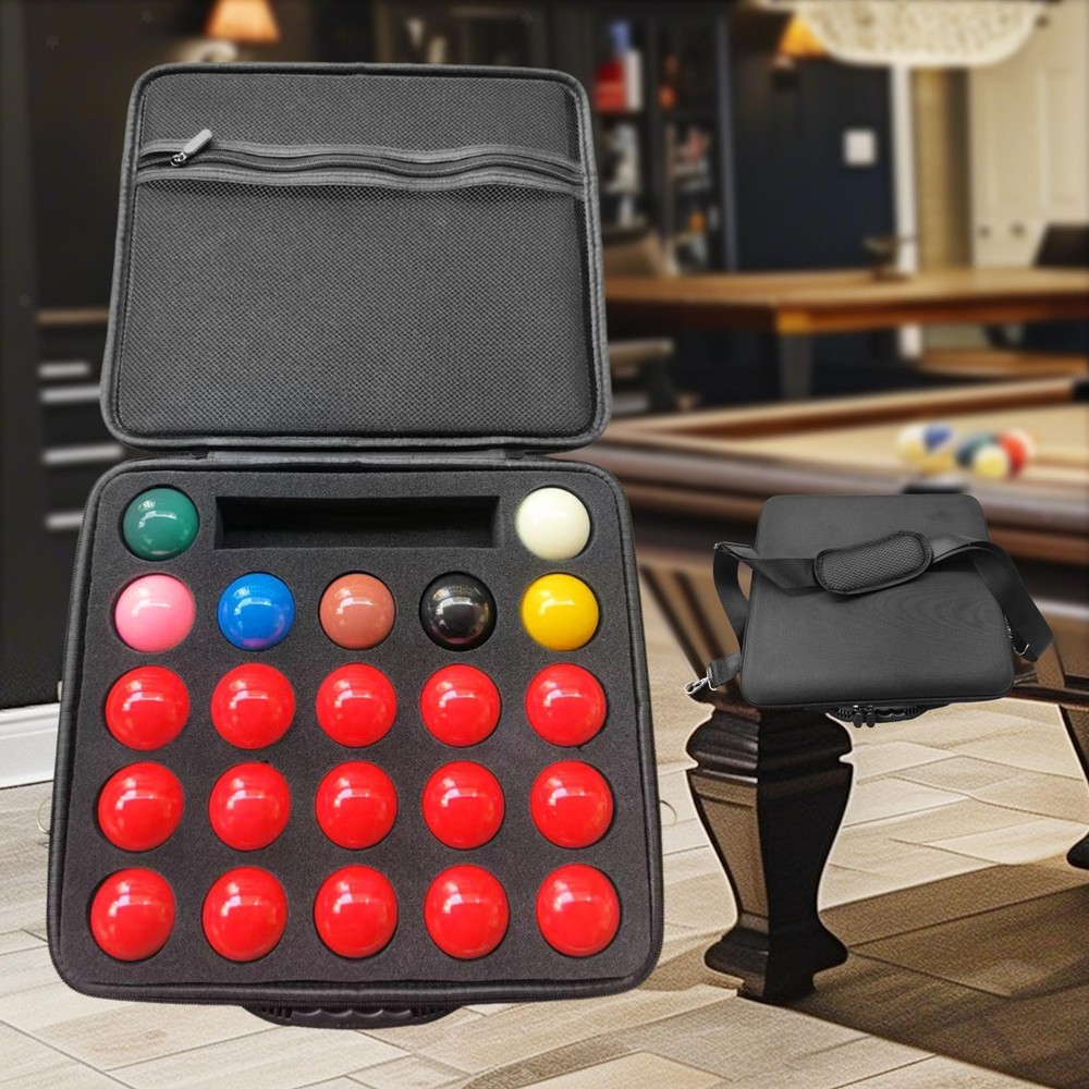 Billiard Ball Carrying Case with Handle EVA Lightweight Professional with