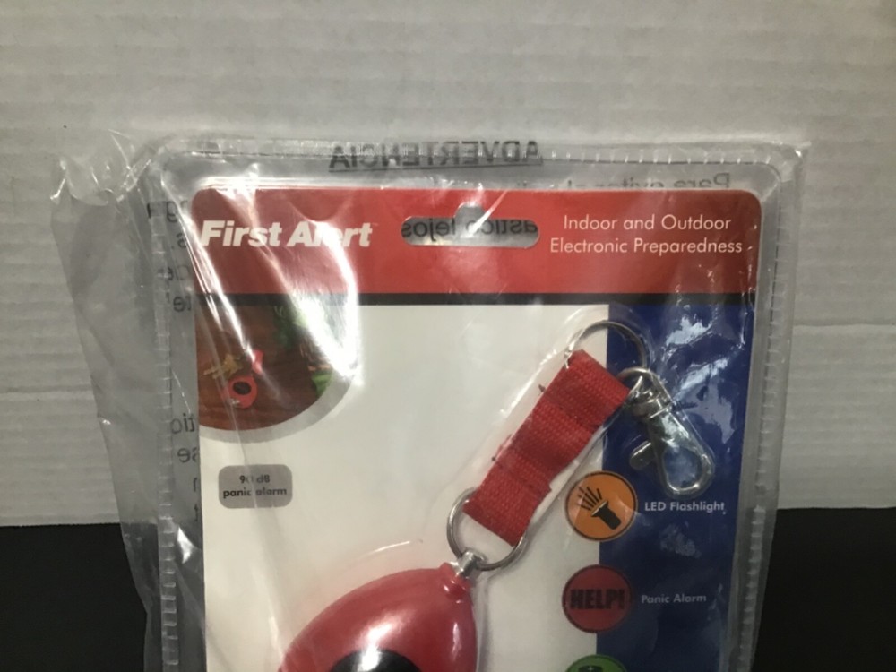 First Alert Personal Panic Alarm With Built In Flashlight (SFA100) Red New