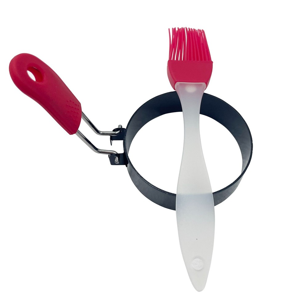 2Pcs 3 " Non-Stick Egg Cooker Ring Fried Egg Shaper Cooking Tool Egg Pan Ring