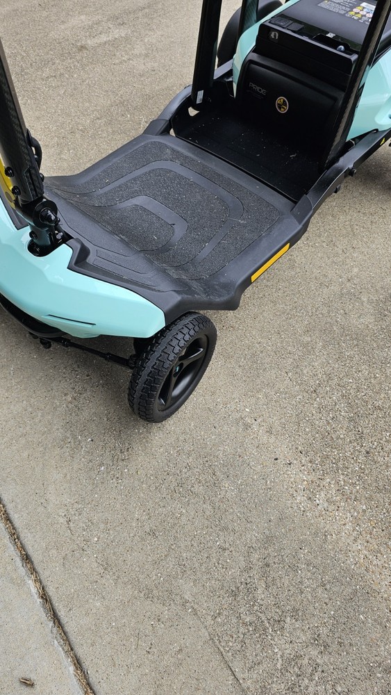 Pride Foldable 4-Wheeled Electric Mobility Go-Go Scooter Light Blue Black