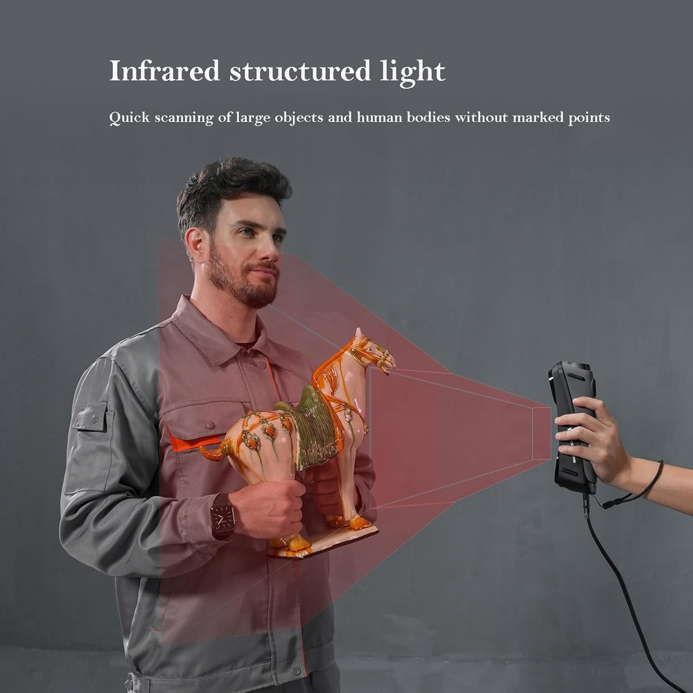High-Precision 3D Scanner S1 with Wireless Bridge & Color Mapping