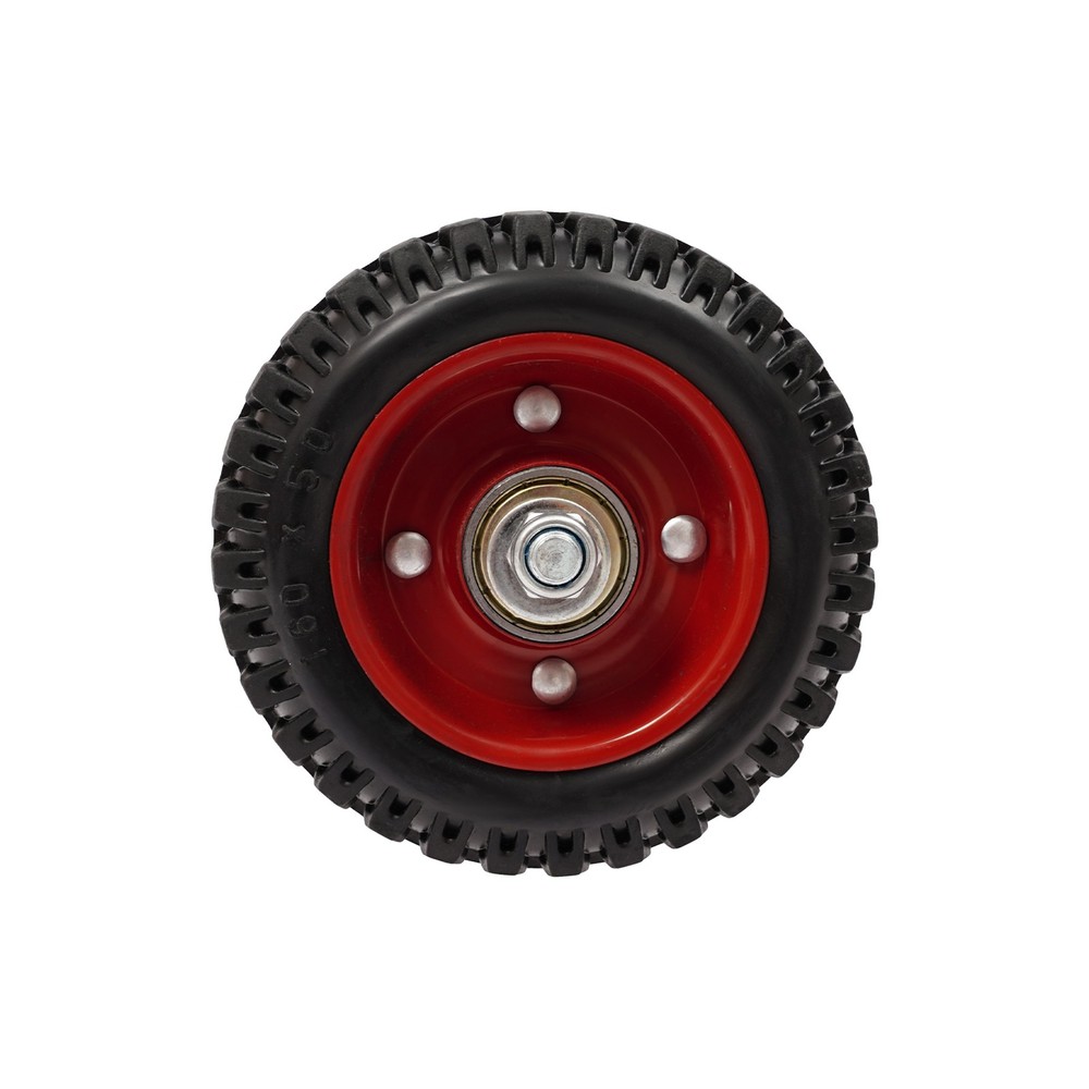 6'' Heavy-Duty Rubber Wheel Double-U Bolts Gate Rollers 2pcs Gate Rollers