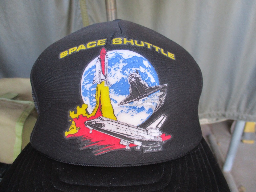 Vtg 1988 SPACE SHUTTLE Mesh Back Cap, Snapback Cap, Unworn, NASA
