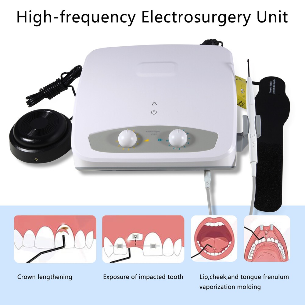 Dental 30W High-Frequency Electrosurgery Unit Machine w/ 7 Electrodes Tip