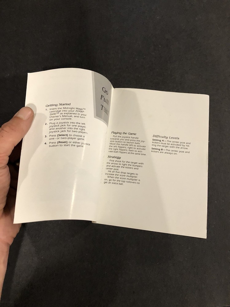 midnight magic atari 2600 Manual Only
