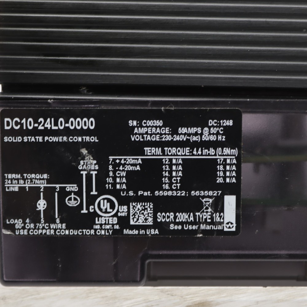 WATLOW POWER CONTROLLER DC10-24L0-0000